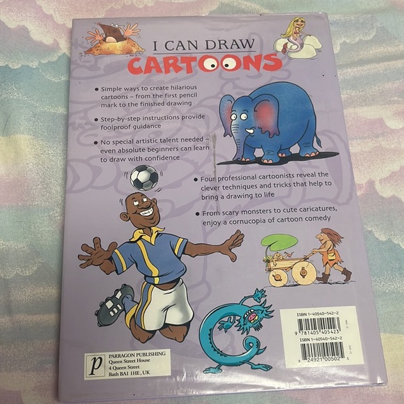 I Can Draw Cartoons hardcover book step-by-step introduction to drawing cartoons - Picture 3 of 17